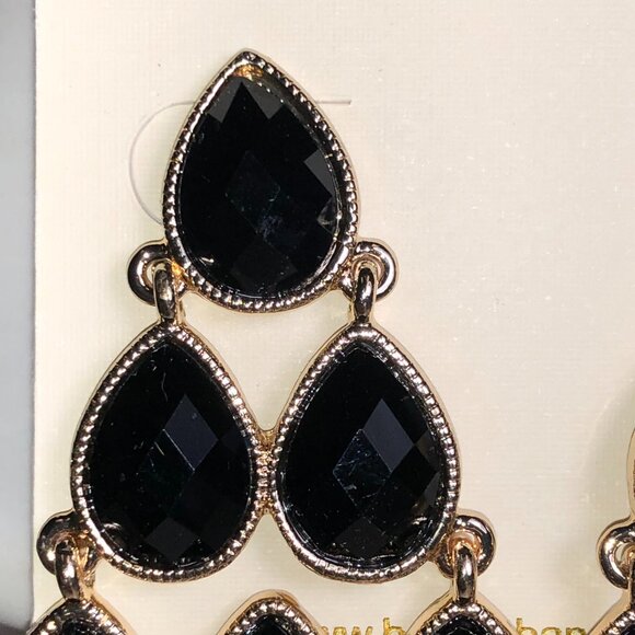 Amrita Black & Gold Chandelier Earrings - Picture 2 of 6